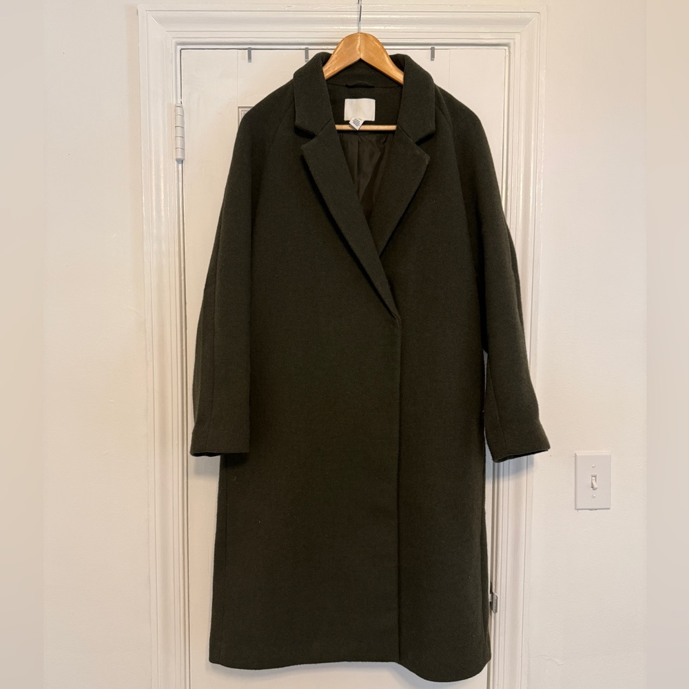 H+M Green Long Coat